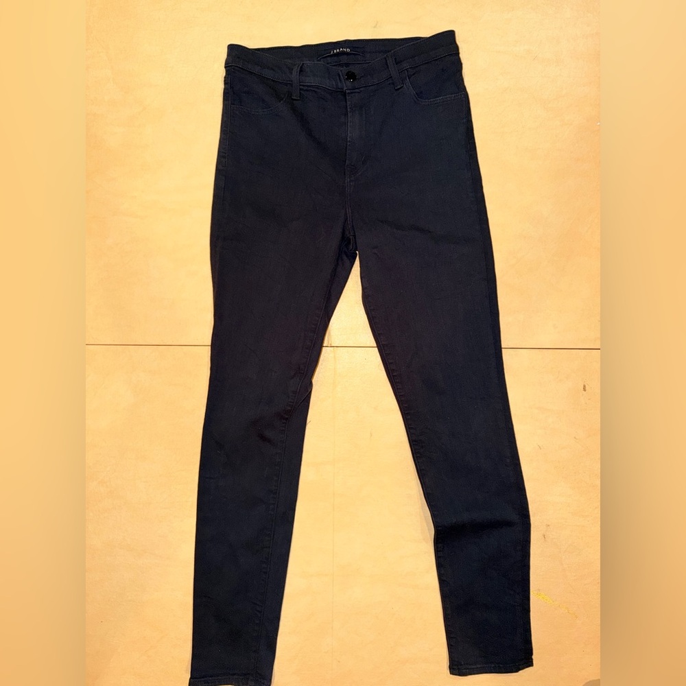 J Brand Maria High Rise Skinny Jeans- Seriously Black